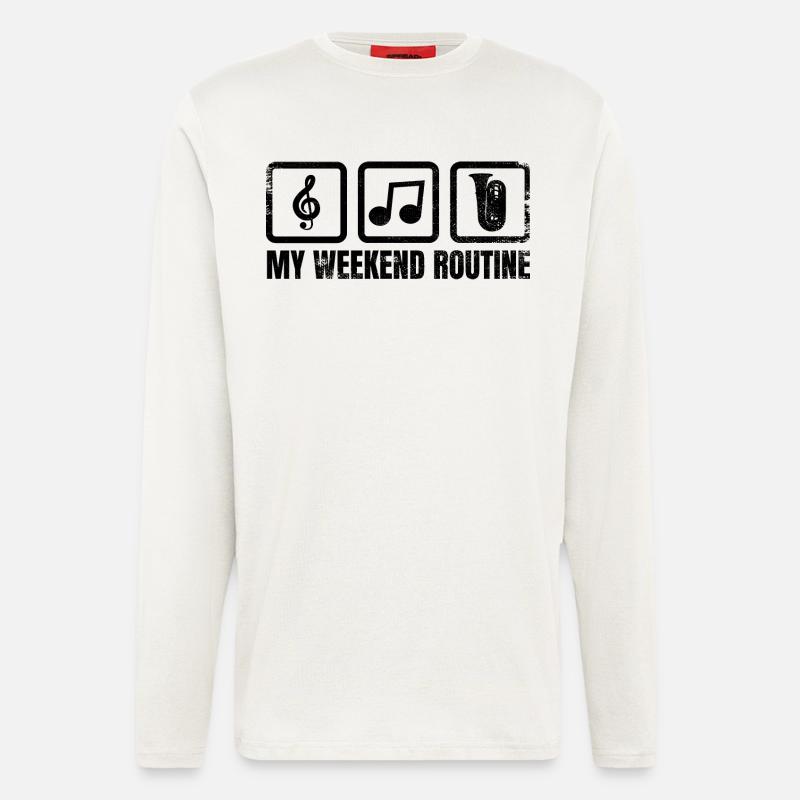 Meine Wochenendroutine - Langarmshirt - made by SPREAD  - OFF WHITE