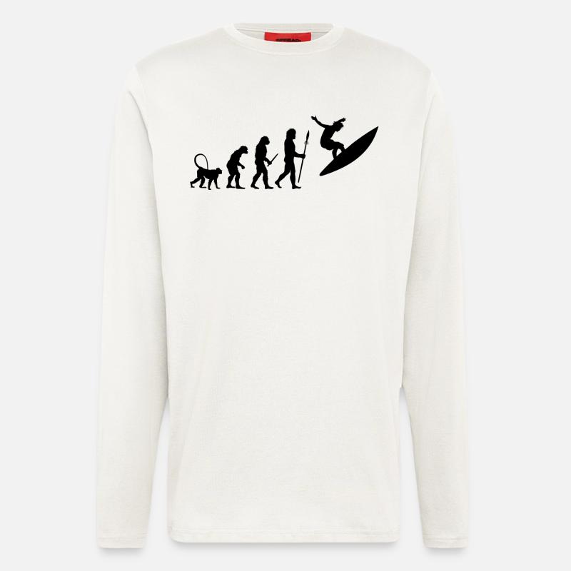 Entwicklung eines Surfers - Langarmshirt - made by SPREAD  - OFF WHITE
