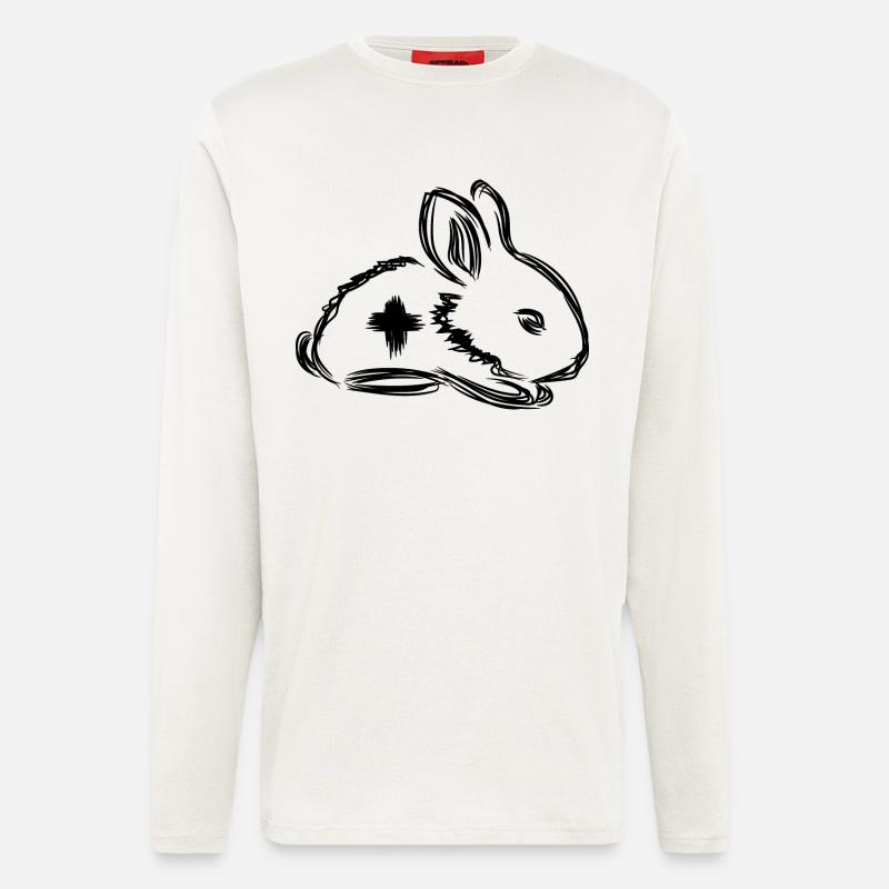 Rabbit First Aid - Longsleeve - made by SPREAD  - OFF WHITE