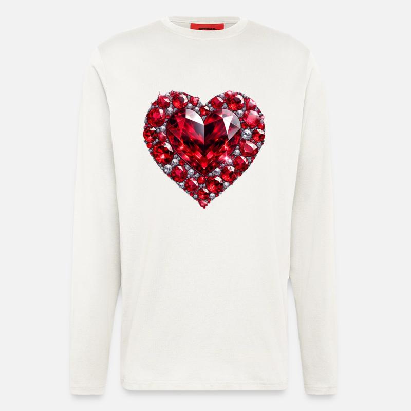 Crystal Love Ruby - Longsleeve - made by SPREAD  - OFF WHITE