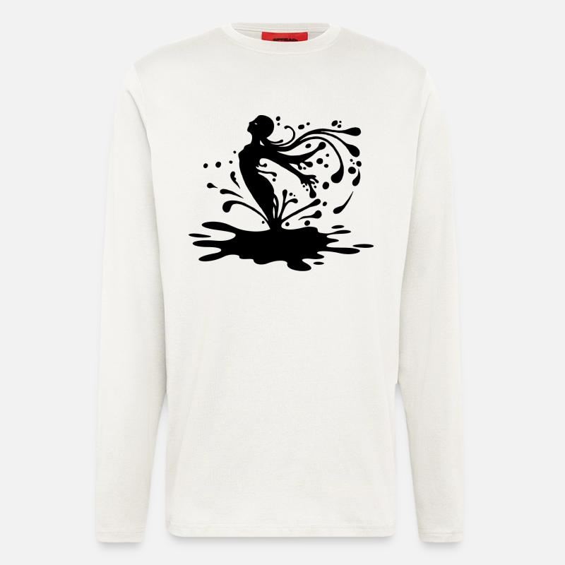 Silhouette und Tusche - Langarmshirt - made by SPREAD  - OFF WHITE