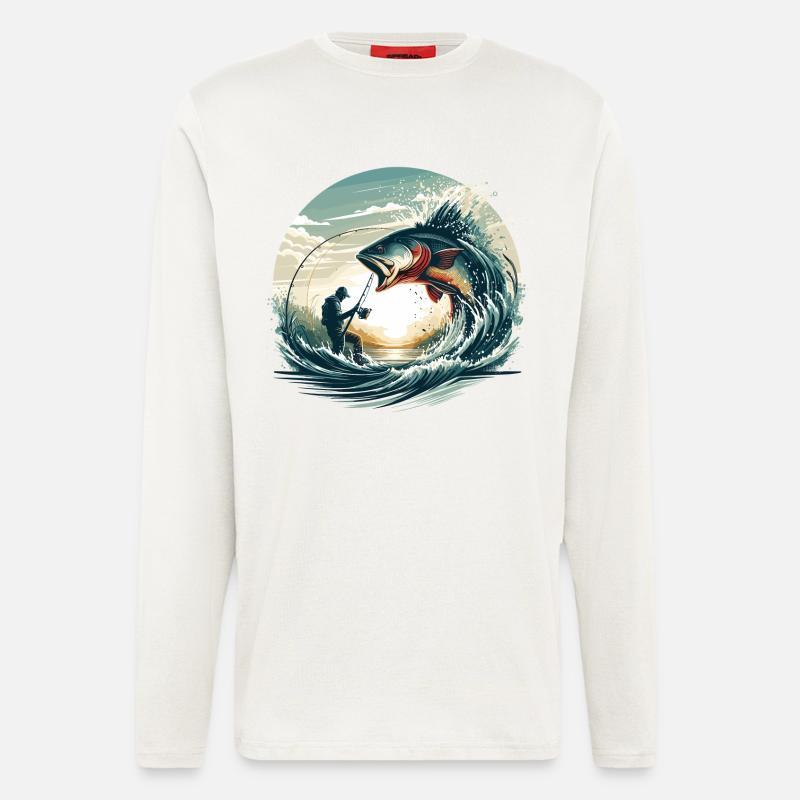 Fishing Angler Dynamics Gift - Longsleeve - made by SPREAD - OFF WHITE
