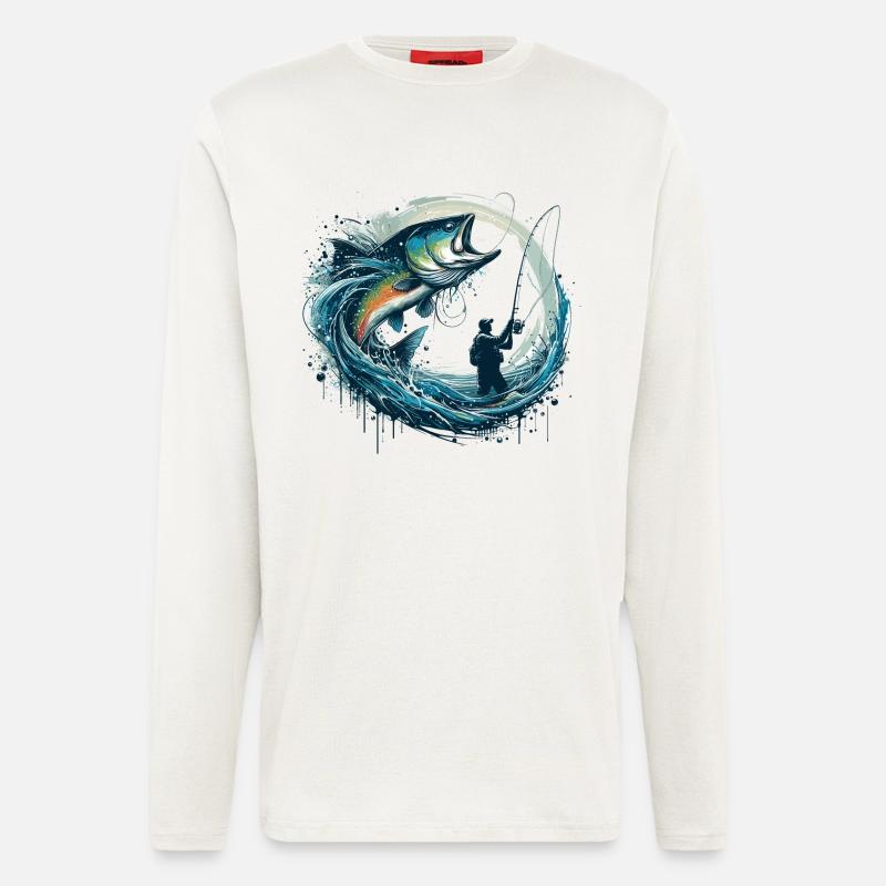 Fishing Dynamic Gift - Longsleeve - made by SPREAD - OFF WHITE