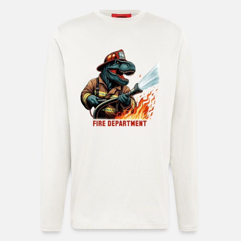Fire Brigade T-Rex Gift - Longsleeve - made by SPREAD - OFF WHITE