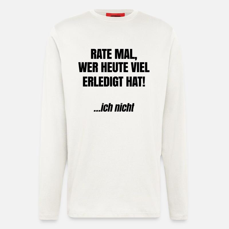 I don't care Funny Statement Attitude - Longsleeve - made by SPREAD - OFF WHITE