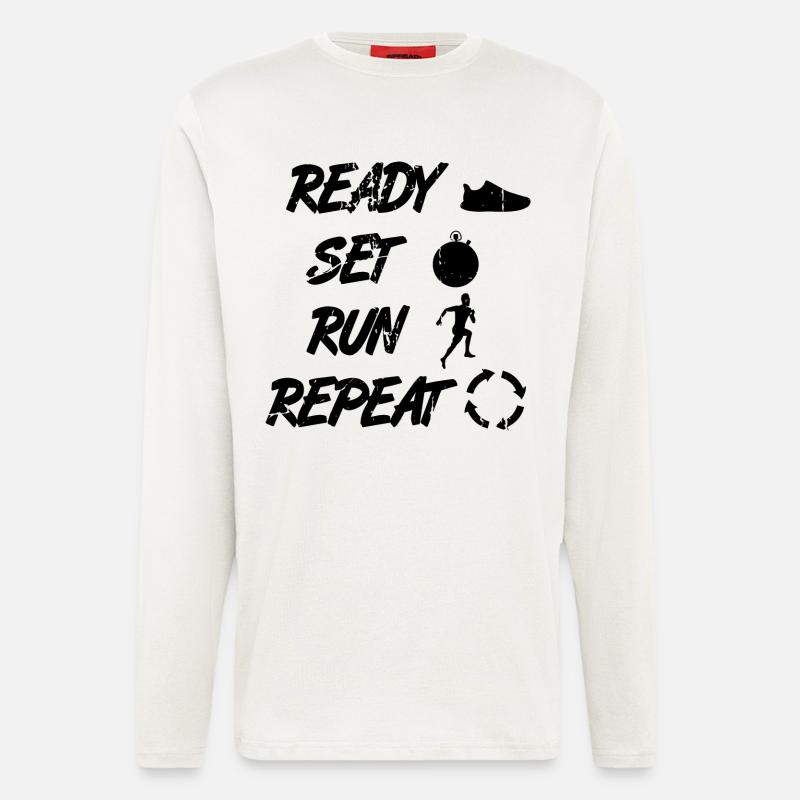 Funny Runner Routine - Longsleeve - made by SPREAD  - OFF WHITE