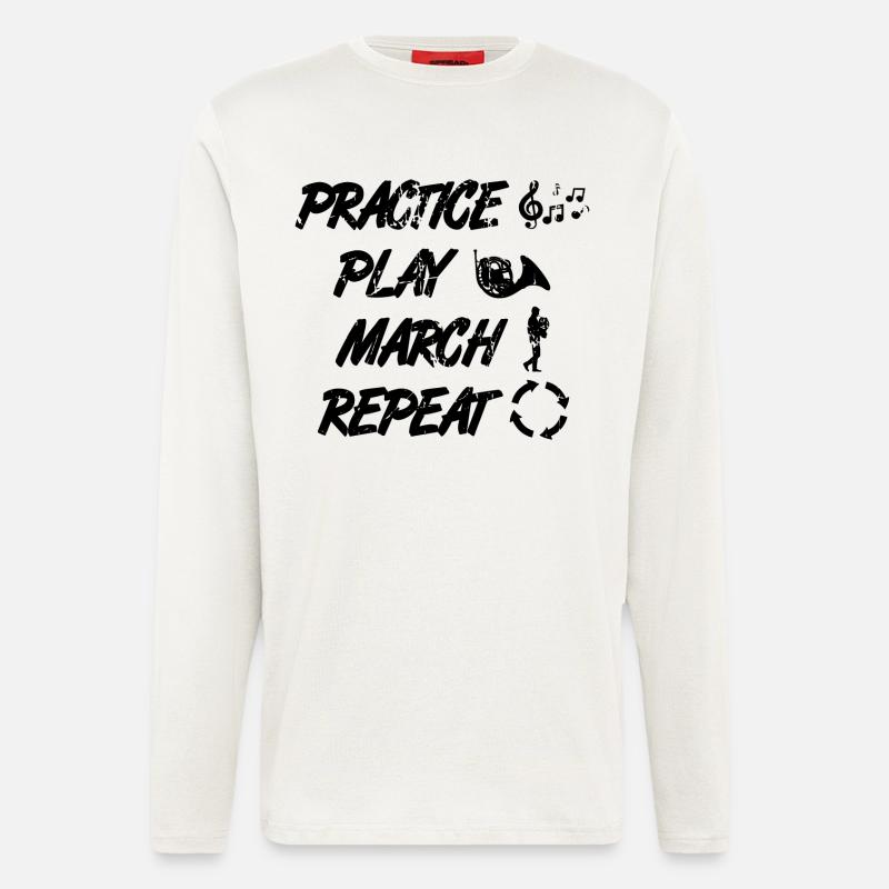 Waldhornist Routine - Langarmshirt - made by SPREAD  - OFF WHITE