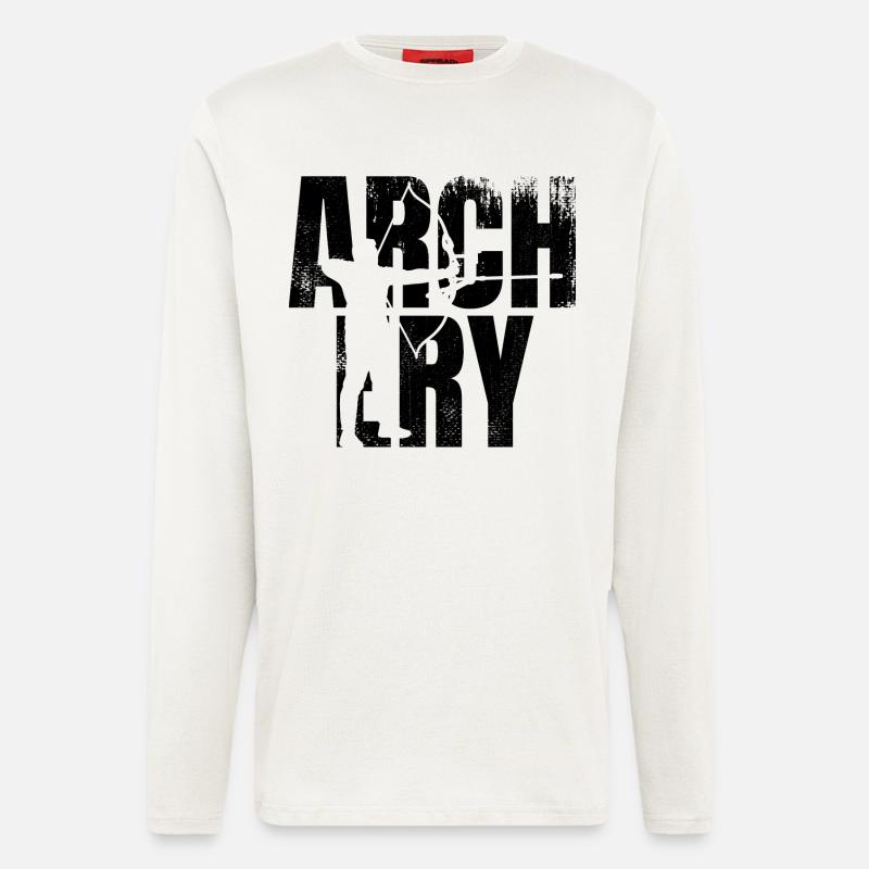 Bogenschießen - Langarmshirt - made by SPREAD  - OFF WHITE
