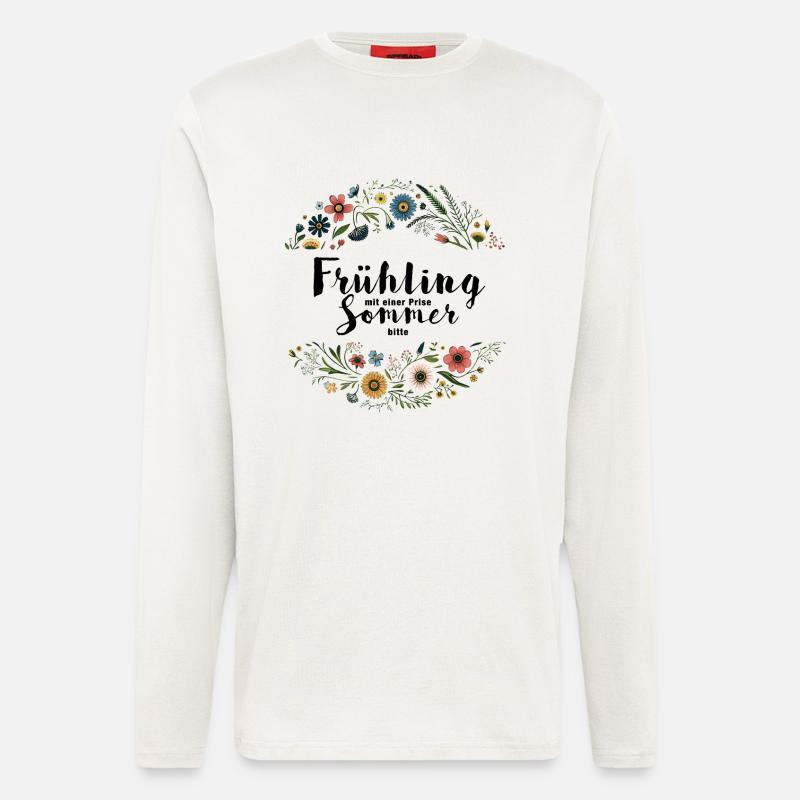 Frühling mit einer Prise Sommer, bitte! - Langarmshirt - made by SPREAD  - OFF WHITE