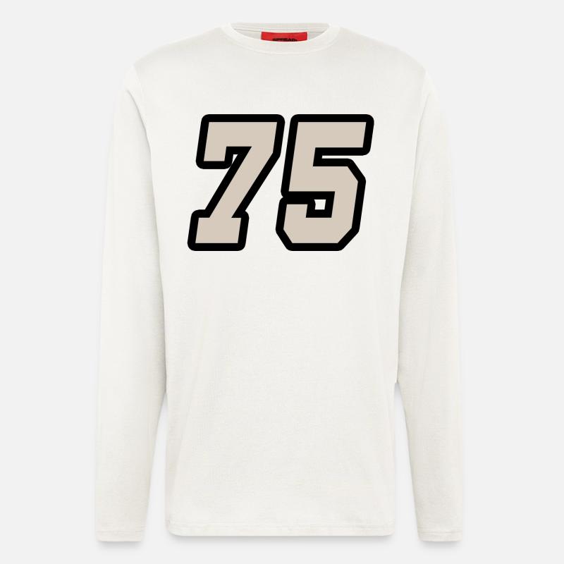 Nummer fünfundsiebzig 75 - Langarmshirt - made by SPREAD  - OFF WHITE