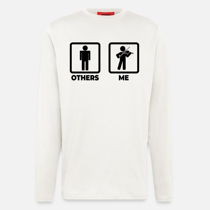 Geiger Strichfigur - Langarmshirt - made by SPREAD - OFF WHITE