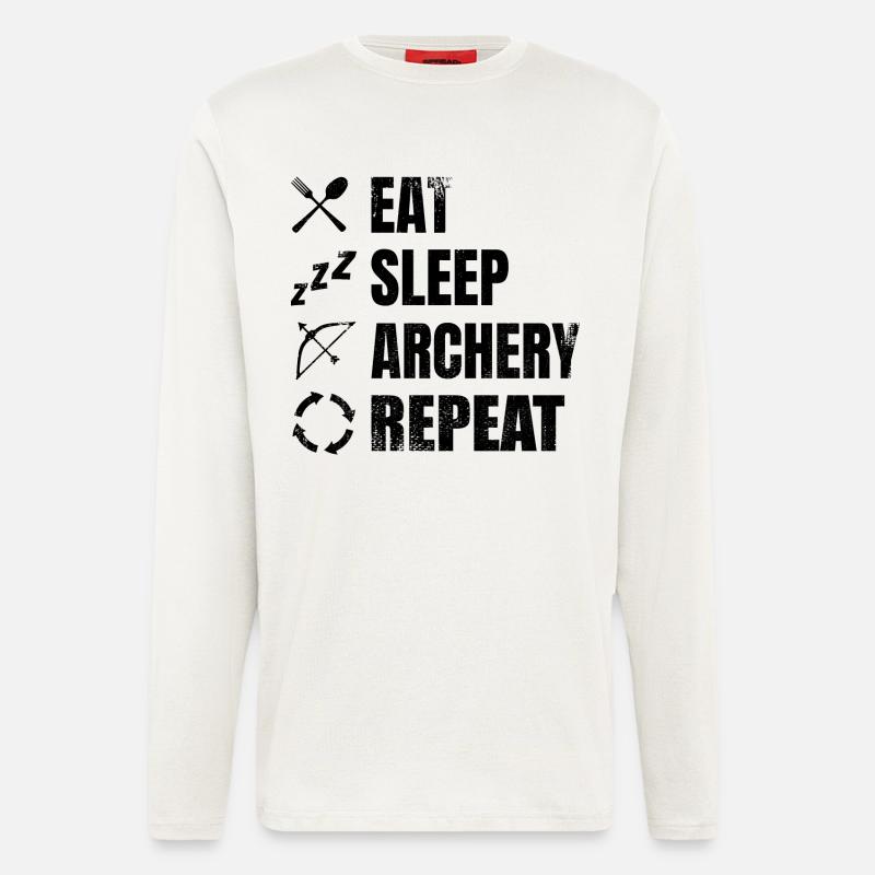 Bogensport Zeitplan - Langarmshirt - made by SPREAD  - OFF WHITE