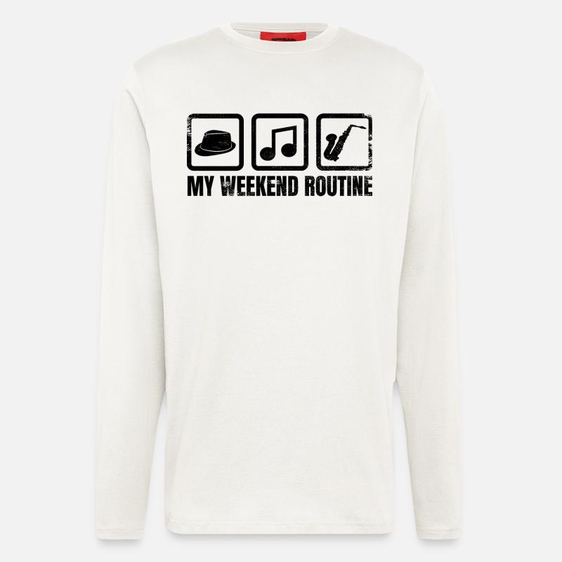 Saxophonists Weekend - Longsleeve - made by SPREAD  - OFF WHITE