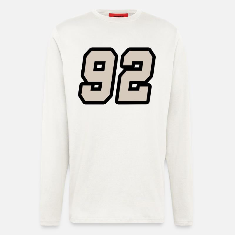 Nummer zweiundneunzig 92 - Langarmshirt - made by SPREAD  - OFF WHITE