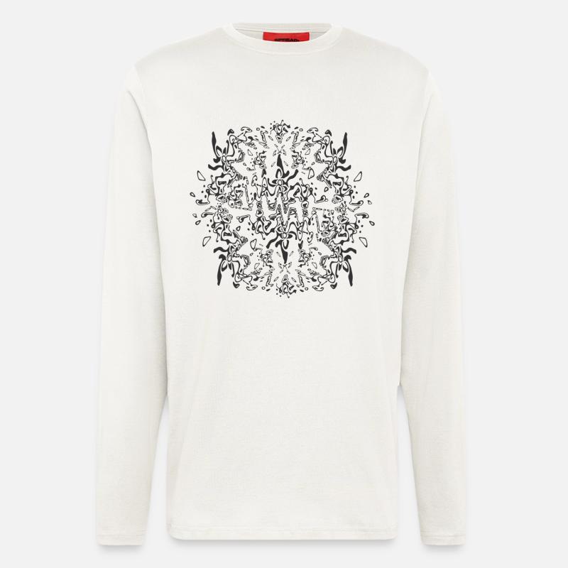 Abstract Black Mandala Pattern - Longsleeve - made by SPREAD  - OFF WHITE