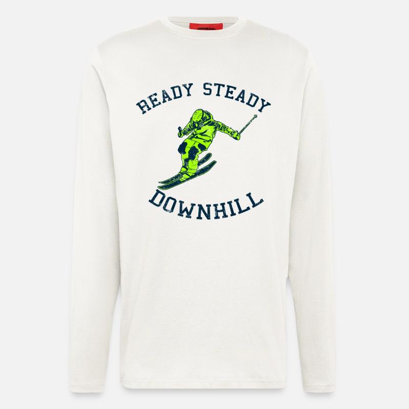 Skifahrer Spruch - Langarmshirt - made by SPREAD  - OFF WHITE