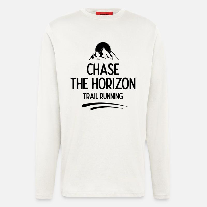 Trailrunning - Jagd auf den Horizont - Langarmshirt - made by SPREAD  - OFF WHITE