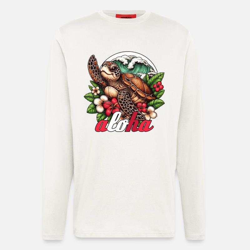 Aloha Turtle Hawaii Gift - Longsleeve - made by SPREAD - OFF WHITE
