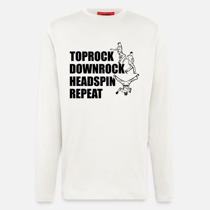 Toprock Downrock Headspin Repeat - Langarmshirt - made by SPREAD  - OFF WHITE