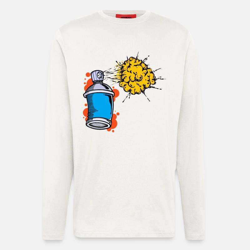 Zeichnen Illustration Graffiti Spraydose Sprayer - Langarmshirt - made by SPREAD  - OFF WHITE