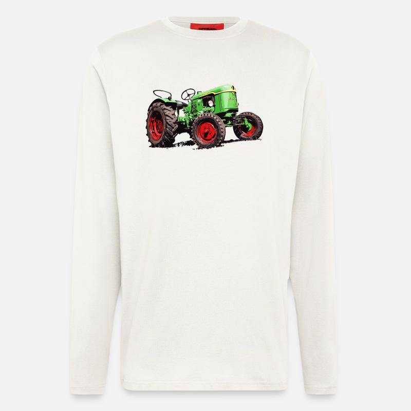 Alter Deutz Traktor D25 - Langarmshirt - made by SPREAD  - OFF WHITE
