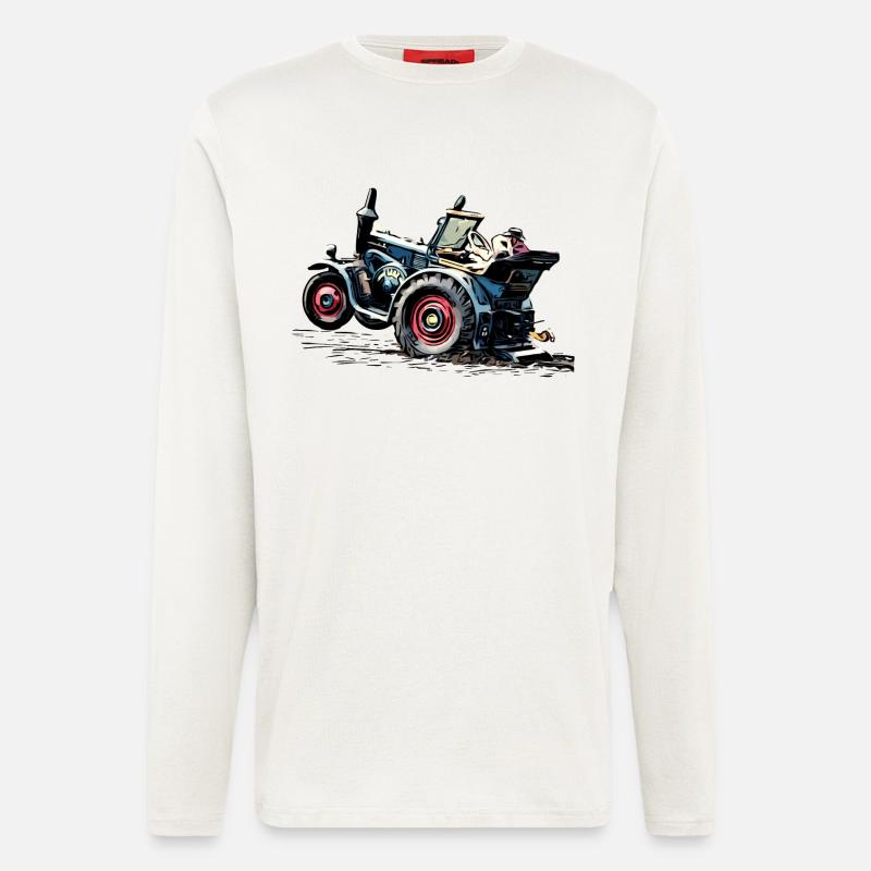 Lanz Traktor Bulldog Power - Langarmshirt - made by SPREAD  - OFF WHITE
