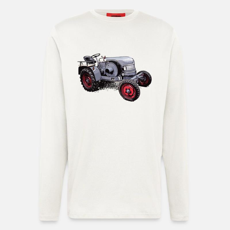 Oldtimer Traktor Kramer K12 - Langarmshirt - made by SPREAD  - OFF WHITE