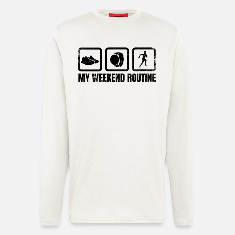 My Weekend Routine - Longsleeve - made by SPREAD  - OFF WHITE