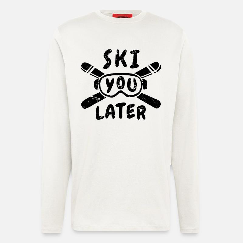 Lustiger Ski Spruch - Langarmshirt - made by SPREAD  - OFF WHITE