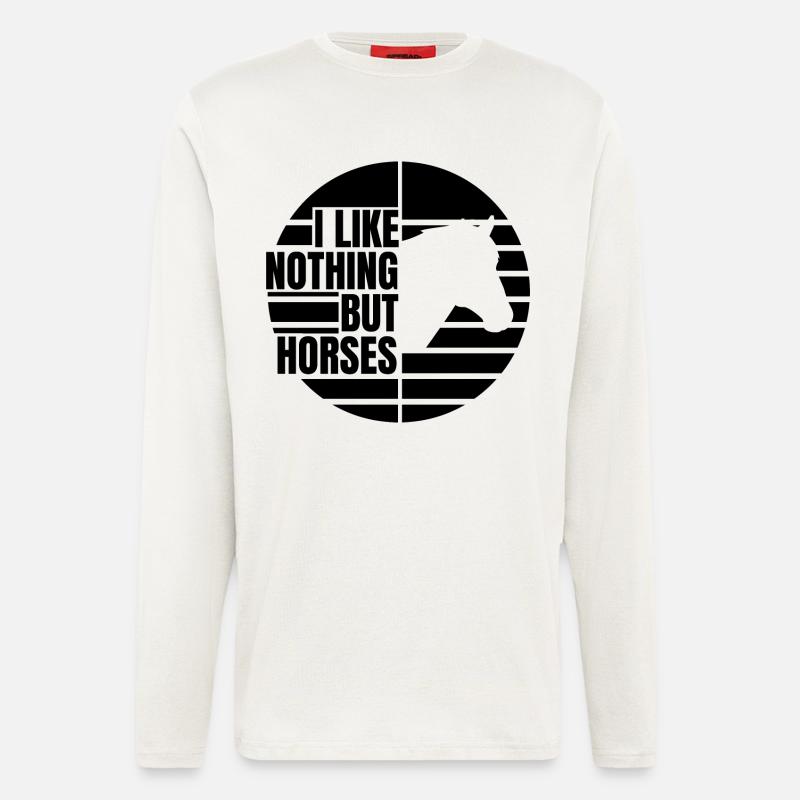 I Like Horses - Langarmshirt - made by SPREAD  - OFF WHITE