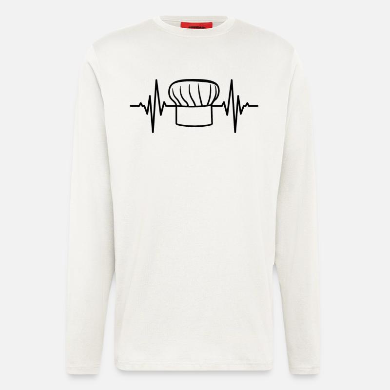 Baker Hat battement de cœur - Manches longues bio décontracté fabriqué en UE - OFF WHITE