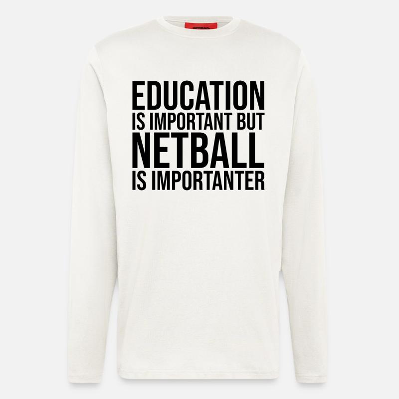 Netball - Manches longues bio décontracté fabriqué en UE - OFF WHITE