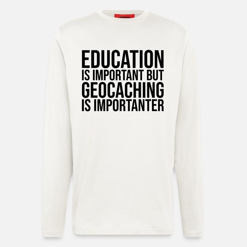 Geocache - Langarmshirt - made by SPREAD  - OFF WHITE