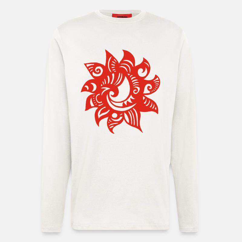 Seltsame rote Sonne - Langarmshirt - made by SPREAD  - OFF WHITE
