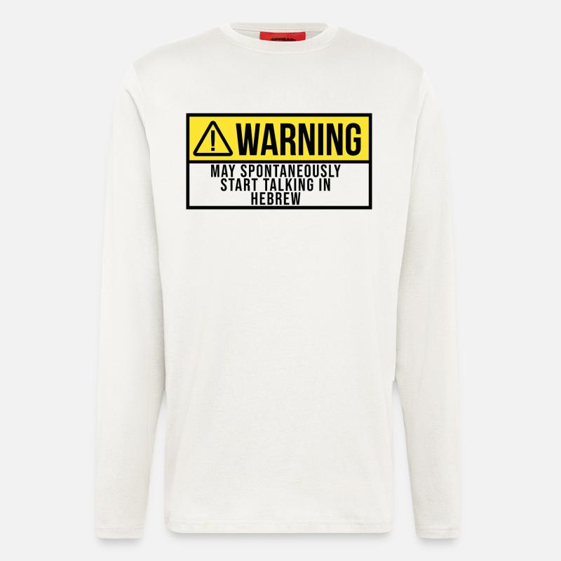 Hebräisch - Langarmshirt - made by SPREAD  - OFF WHITE