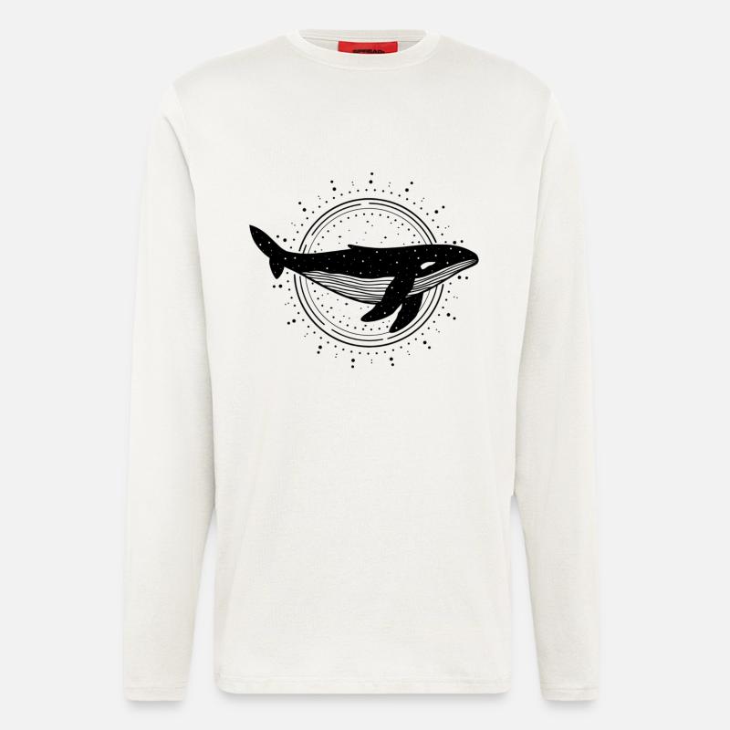 Wild Ocean - Manches longues bio décontracté fabriqué en UE - OFF WHITE