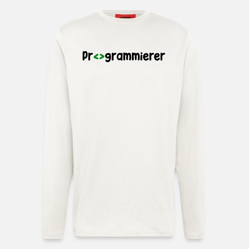 Programmierer Developer Webentwickler Skripting - Langarmshirt - made by SPREAD  - OFF WHITE
