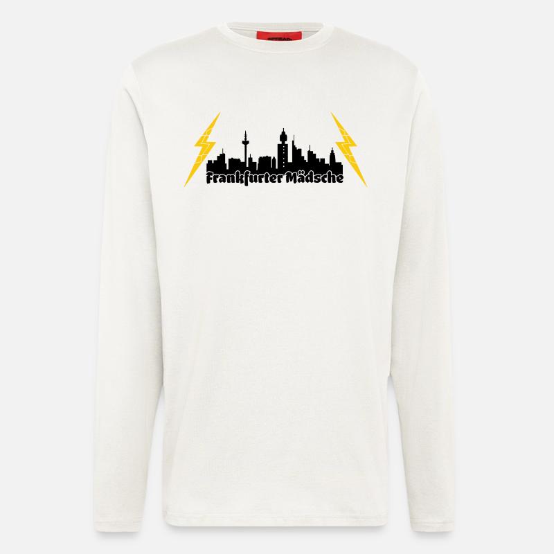 Frankfurter Maedsche ffm skyline - Langarmshirt - made by SPREAD  - OFF WHITE