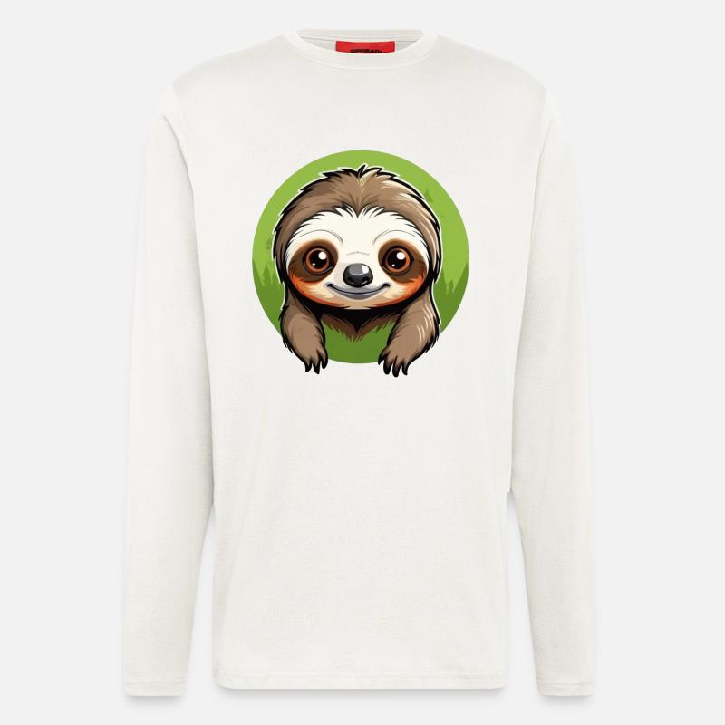 Lazy Tree Sloth - Langarmshirt - made by SPREAD  - OFF WHITE