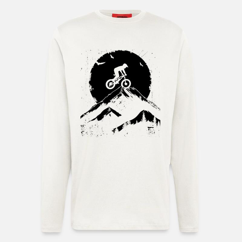 Mountainbiking Radfahrer - Langarmshirt - made by SPREAD  - OFF WHITE