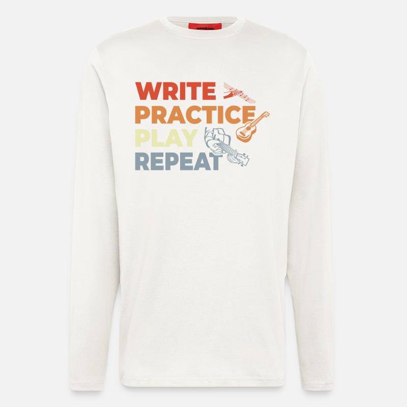 Ukulele Quote Retro Style - Longsleeve - made by SPREAD  - OFF WHITE
