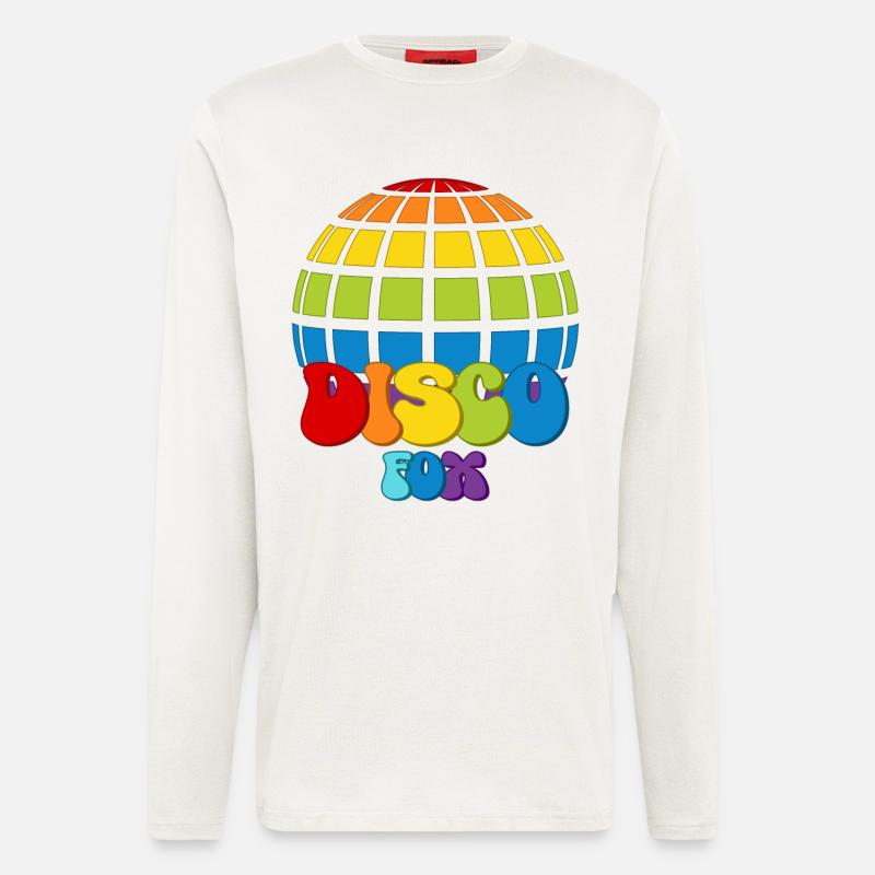 Disco Fox Discokugel Groovy Discothek Discofox - Langarmshirt - made by SPREAD  - OFF WHITE