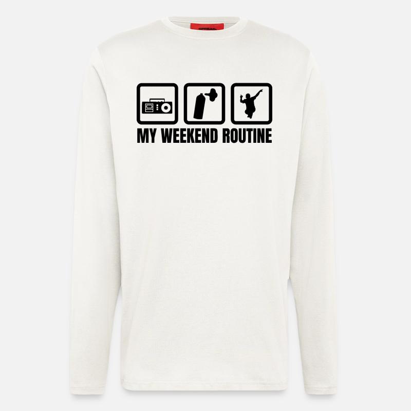 Meine Wochenendroutine - Langarmshirt - made by SPREAD  - OFF WHITE