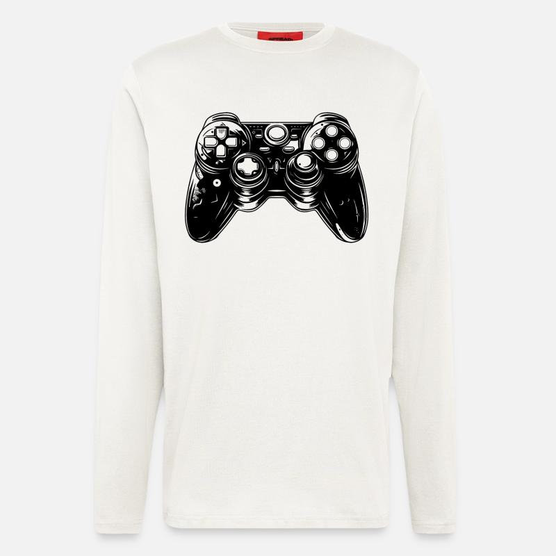 Spiel Controller - Langarmshirt - made by SPREAD  - OFF WHITE