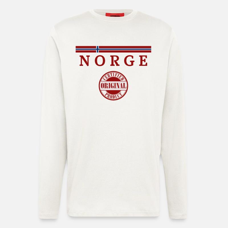 Norwegian flag, Norwegian pride - Longsleeve - made by SPREAD  - OFF WHITE