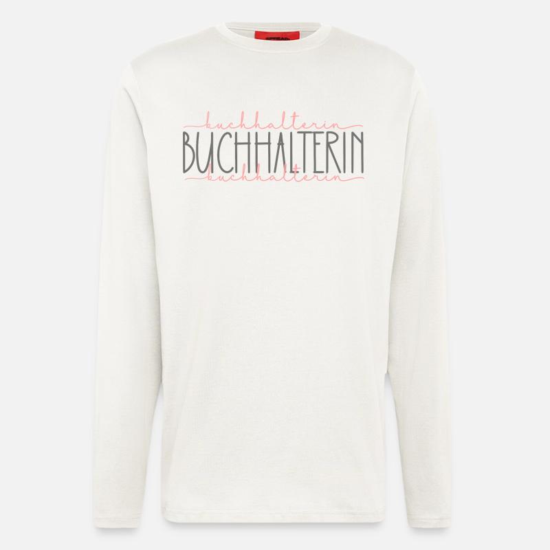 Buchhalterin Geschenk Buchhaltung Beruf - Langarmshirt - made by SPREAD  - OFF WHITE