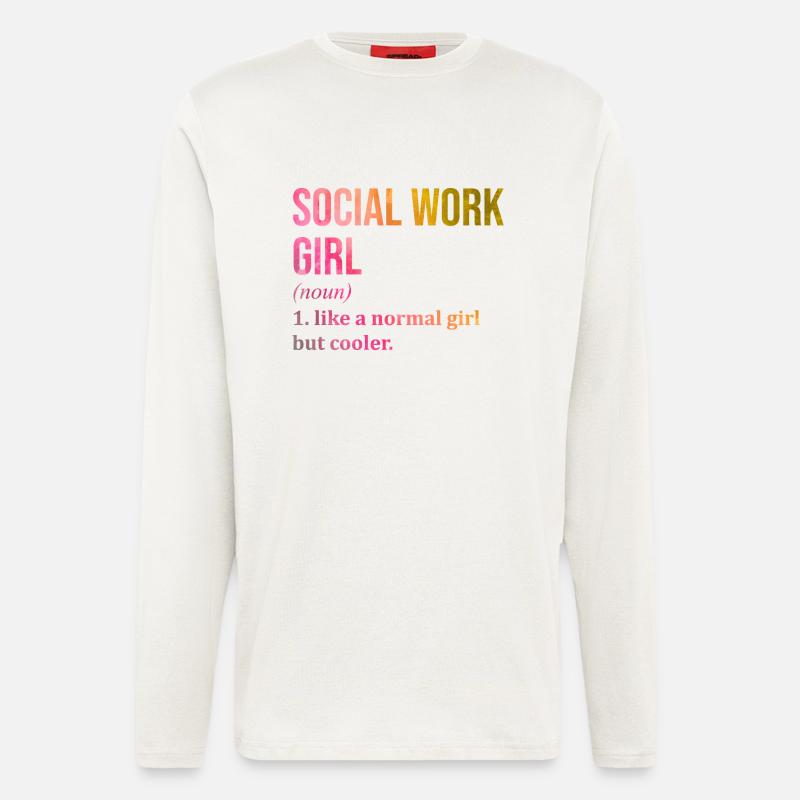 Sozialarbeit - Langarmshirt - made by SPREAD  - OFF WHITE