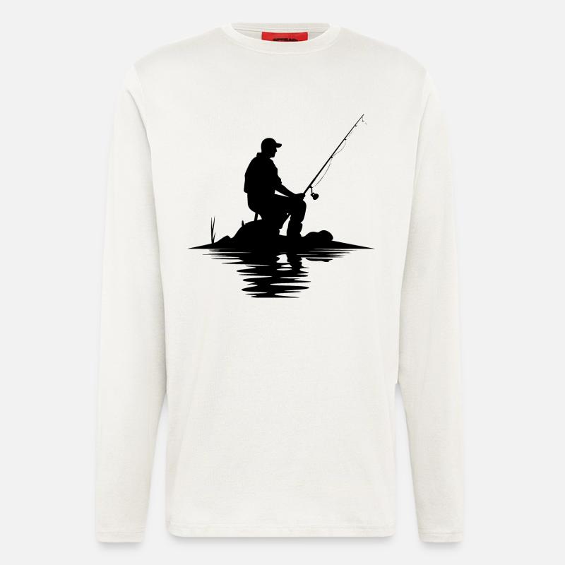 Fischer Skizze - Langarmshirt - made by SPREAD  - OFF WHITE