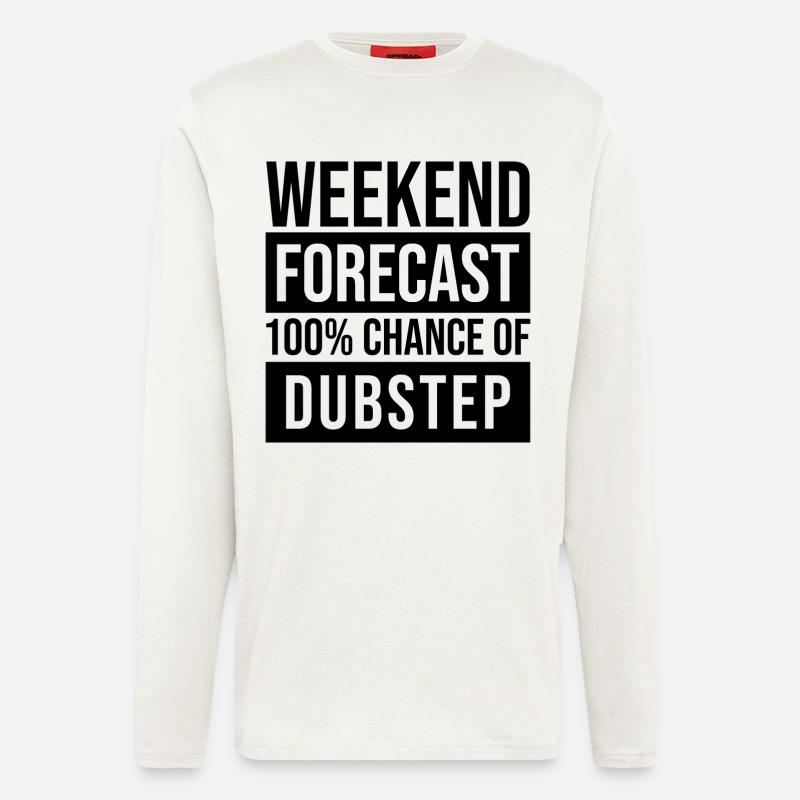 dubstep - Manches longues bio décontracté fabriqué en UE - OFF WHITE