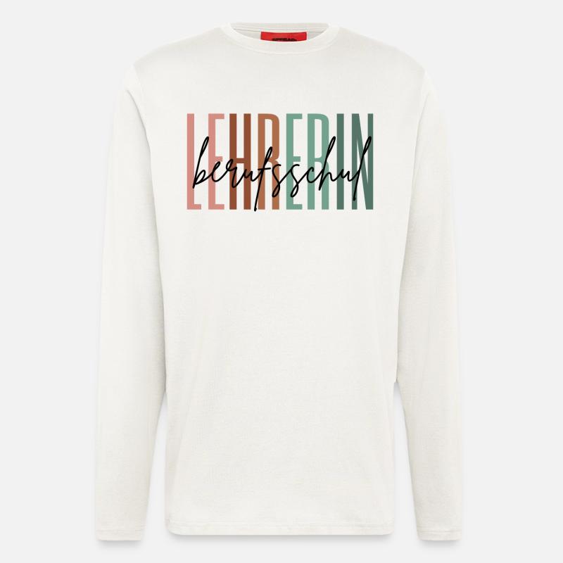 Lehrerin Berufsschule Berufsschullehrerin Geschenk - Langarmshirt - made by SPREAD  - OFF WHITE